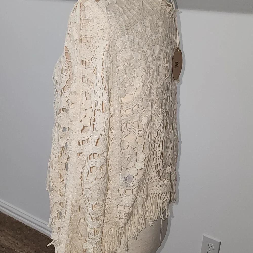 ☀️Bibi Cream Crochet Fringe Bohemian